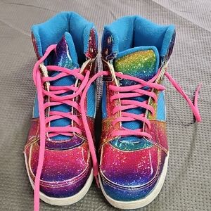 OP Multicolor Glitter High-Top Sneakers